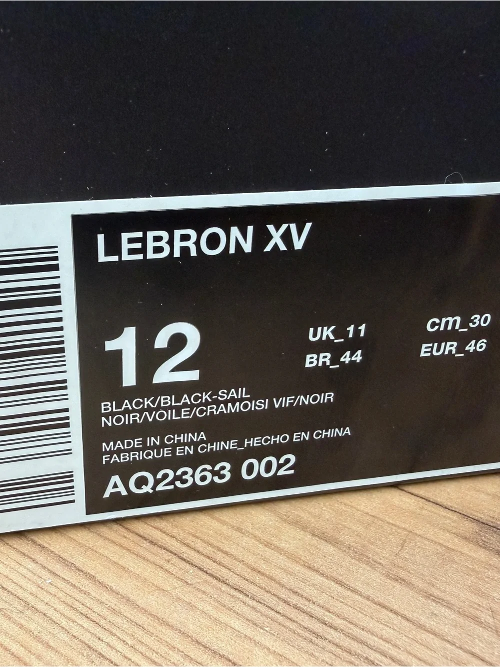 Nike LeBron 15 High Top Basketball Sneakers Black/Sail Bright Crimson